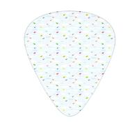 Plettri per chitarra Confezione da 12 Plettri per chitarra universali in ABS, Uccelli colorati e nuvole con cuori di San Valentino AmoreTema Animali dei cartoni animati, per chitarra acustica