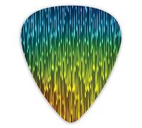 Plettri per chitarra Confezione da 12 Plettri per chitarra universali in ABS, Universo Galassia Ispirato allo spazio esterno Tecnico Neon Rain Stampa artistica moderna astratta per chitarra acustica e