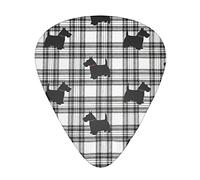 Plettri per chitarra Confezione da 12 Scottish Terrier Plaid Scotty Dog Universal Abs Plettri sottili medio pesanti