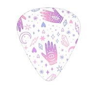Plettri per chitarra Confezione da 12 simpatici cristalli magici mani modello uomo donna plettri sottili medio pesanti