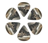 Plettri per chitarra, confezione da 6 pezzi, con stampa orizzontale di Pont Neuf Paris, plettri per chitarra acustica, violino, ukulele, basso