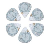 Plettri per chitarra, confezione da 6 pezzi, con stampa Snow Falling in The Park, plettri per chitarra acustica, violino, ukulele, basso