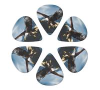 Plettri per chitarra, confezione da 6 pezzi, stampa aquila a caccia, plettri per chitarra acustica, violino, ukulele, basso