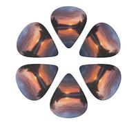 Plettri per chitarra, confezione da 6 pezzi, stampa tramonto sul lago, plettri per chitarra acustica, violino, ukulele, basso