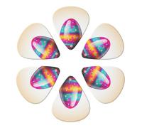 Plettri per chitarra, confezione da 6 plettri colorati con stampa di uova di Pasqua per chitarra acustica, violino, ukulele, basso