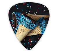 Plettri per chitarra Coni gelato ricoperti di cioccolato Plettri per basso premium per chitarre elettriche e basso con tre dimensioni (confezione da 12)