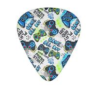 Plettri per chitarra cool Video Game Weapon Gamer pattern Pack Celluloid 12 Pcs Plettri per regalo Chitarra acustica, basso e chitarra elettrica (sottile/medio/pesante)