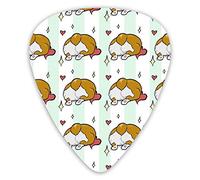 Plettri per chitarra Corgi 's assPattern 12 pezzi Plettri per ukulele inclusi 0,46 mm 0,71 mm 0,96 mm