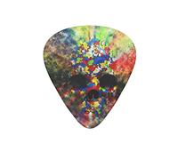 Plettri per chitarra Cranio particelle di polvere 3D colorato plettro per chitarra basso elettrico amanti della chitarra acustica regalo 12 confezioni con scatola
