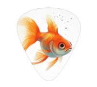 Plettri per chitarra Cute Goldfish Print Confezione da 12 plettri per chitarra basso elettrico acustico Ukelele