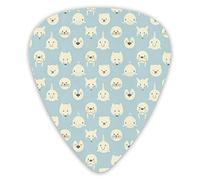 Plettri per chitarra Cute Narwal Polar Bear Fox Premium plettri per basso per chitarra elettrica e basso con tre dimensioni (confezione da 12)