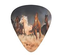 Plettri per chitarra da 12 pezzi Cavalli marroni al galoppo nel deserto 3 diversi spessori, per chitarra acustica, chitarra elettrica, basso elettrico