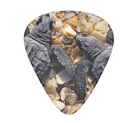 Plettri per chitarra da 12 pezzi Cute Baby Sea Turtle Crawled 3 diversi spessori, per chitarra acustica, chitarra elettrica, basso elettrico