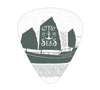 Plettri per Chitarra da Barca Vintage Confezione da 12 Plettri per Chitarra Universali in ABS, Gypsy of The Sea Nave Pirata Diretta verso l'Isola dei Gioielli Stile Vintage, per Chitarra Acustica ed E
