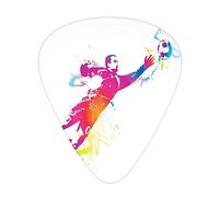 Plettri per chitarra da calcio Plettri da 12 pezzi con scatola sottile, il portiere prende la palla Goal Star Training International Game Spray Design, set regalo speciale di plettri per chitarra per