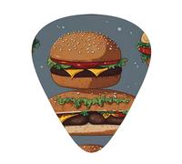 Plettri per chitarra da hamburger di dimensioni sottili, medie e spesse, set da 12 pezzi, adatti per chitarra elettrica e vari strumenti