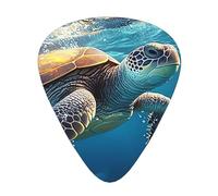 Plettri per chitarra Deep Sea Turtles 12 pezzi, plettri acustici essenziali spessi e sottili per studenti 0,46 0,96 0,71 M