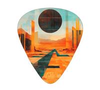 Plettri per chitarra Desert Circuit di dimensioni sottili, medie e spesse, set da 12 pezzi, adatti per chitarra elettrica e vari strumenti
