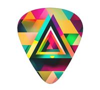 Plettri per chitarra di spessore differente della scatola di immagazzinaggio dell'organizzatore della stampa del modello del triangolo vari