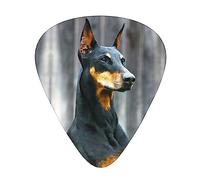 Plettri per chitarra Doberman stampati confezione da 12 plettri per basso elettrico acustico Ukelele