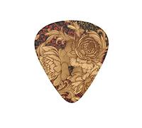 Plettri per chitarra elegante fiori astratti marrone plettro chitarra per basso elettrico amanti della chitarra acustica regalo 12 pezzi con scatola