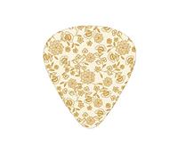 Plettri per chitarra elegante piccoli fiori floreali giallo plettro per chitarra elettrica basso chitarra acustica amanti regalo 12 confezioni con scatola