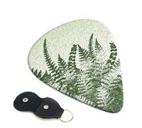 Plettri per chitarra elettrica acustica con motivo a foglie di felce, 6 pezzi, sottili, medi, spessori, 0,96 mm