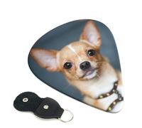 Plettri per chitarra elettrica acustica con stampa a forma di cane, 6 pezzi, per basso, chitarre acustiche, acustiche, ukulele, sottili, medie, spesse, 0,71 mm