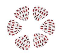 Plettri per chitarra elettrica, chitarra acustica, confezione da 12 pezzi, con stampa di danza da sala da ballo, 3 diversi spessori