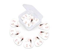 Plettri per chitarra Fine Art Confezione da 12 Plettri per chitarra universali in ABS, Funky Digital Paint Streets Sketch Style Alberi insoliti Grunge Outside Urban Design, per chitarra acustica ed el