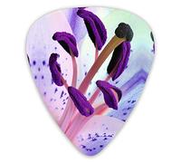 Plettri per chitarra Fiore petalo viola e rosa 12 pezzi Plettri per ukulele inclusi 0,46 mm 0,71 mm 0,96 mm
