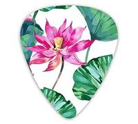 Plettri per chitarra Fiori tropicali ad acquerelli Loto rosa Plettri naturali per chitarra 12 confezioni - Varietà Plettri per chitarra Plettri