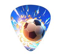 Plettri per chitarra Flying Soccer Ball di dimensioni sottili, medie e spesse, set da 12 pezzi, adatti per chitarra elettrica e vari strumenti