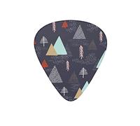 Plettri per chitarra Forest Lines geometrici invernali neri plettro per chitarra elettrica per gli amanti della chitarra acustica regalo 12 pezzi con scatola