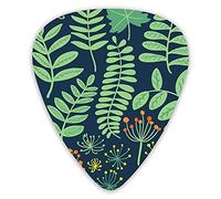 Plettri per chitarra Foresta Seamless Pattern colorato sfondo Foglie e bacche Dark Vector Guitar Picks 12 confezioni