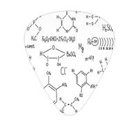 Plettri per chitarra, formula chimica disegnata a mano per chitarra acustica, chitarra elettrica, basso, ukulele tre dimensioni (confezione da 12)