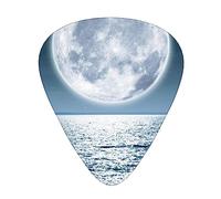 Plettri per chitarra Full Moon Rising Over Print Confezione da 12 plettri per chitarra basso elettrico acustico Ukelele