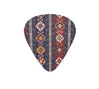 Plettri per chitarra geometrici tribali etniche native strisce vintage plettro per chitarra elettrica per gli amanti della chitarra acustica regalo 12 pezzi con scatola