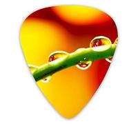 Plettri per chitarra Gocce d'acqua in cristallo 12 pezzi Plettri per ukulele inclusi 0,46 mm 0,71 mm 0,96 mm