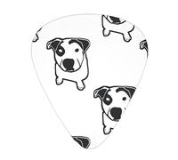 Plettri per chitarra, grafica Pit Bull T Bone per chitarra acustica, chitarra elettrica, basso, ukulele tre dimensioni (confezione da 12)