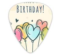 Plettri per chitarra Happy Birthday We Heart It 12 pezzi Plettri per ukulele inclusi 0,46 mm 0,71 mm 0,96 mm