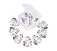 Plettri per Chitarra Hippo Elephant Confezione da 12 Plettri per Chitarra Universali in ABS, Ragazze di Elefante e Coccodrillo con gli Occhi Chiusi in Piedi in Abiti a Pois, per Chitarra Acustica ed E