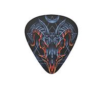 Plettri per chitarra Horror Demon Sheep Skull Dark Black Plettro per chitarra elettrica per gli amanti della chitarra acustica, confezione da 12 pezzi con scatola