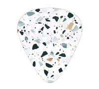 Plettri per chitarra in marmo color pastello terrazzo, 12 pezzi, per ukulele, basso, accessori