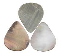 Plettri per Chitarra in Vero Guscio 3 Pezzi Neri 28x23x2 Mm | Tono Autentico e Delicato, Non Segna Né Graffia lo Strumento, per Chitarra e Strumenti a Bassa Tensione