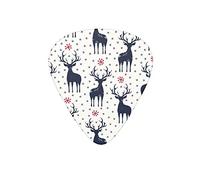 Plettri per chitarra invernale Elk Shadow fiocco di neve Beige plettro per chitarra elettrica per gli amanti della chitarra acustica regalo 12 confezioni con scatola