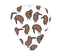 Plettri per chitarra Kiwi Birds Cute Print Ukulele Basso Chitarre acustiche elettriche Sottile Medio Pesante Confezione da 12 (0,46/0,71/0,96 mm)