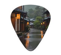 Plettri per chitarra Kyoto in un giorno di pioggia in dimensioni sottili, medie e spesse, set da 12 pezzi, adatti per chitarra elettrica e vari strumenti