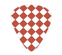 Plettri per chitarra Lattice Grid Pink Romance Print Ukulele Basso Chitarre acustiche elettriche Sottile Medio Pesante Confezione da 12 (0,46/0,71/0,96 mm)