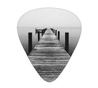 Plettri per chitarra Legno Jetty e Calm Lake Ukulele Basso Chitarre acustiche elettriche Sottile Medio Pesante Confezione da 12 (0,46/0,71/0,96 mm)